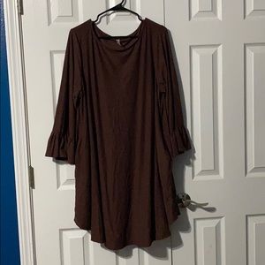 Maroon/Brown plus size boutique dress